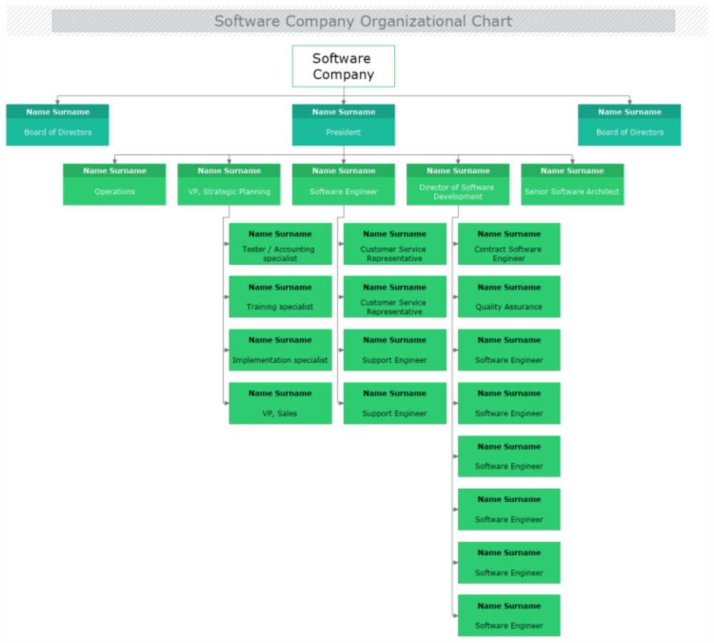Software Company Organizational Chart